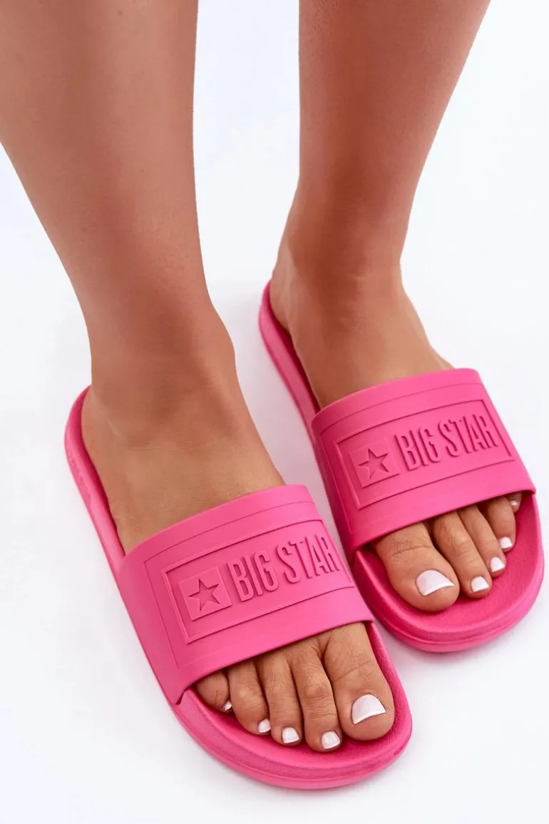 Lekkie Klapki Damskie Big Star OO274037 Fuksja