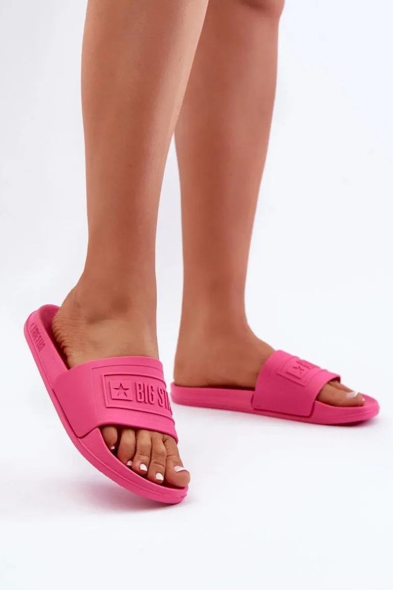 Lekkie Klapki Damskie Big Star OO274037 Fuksja