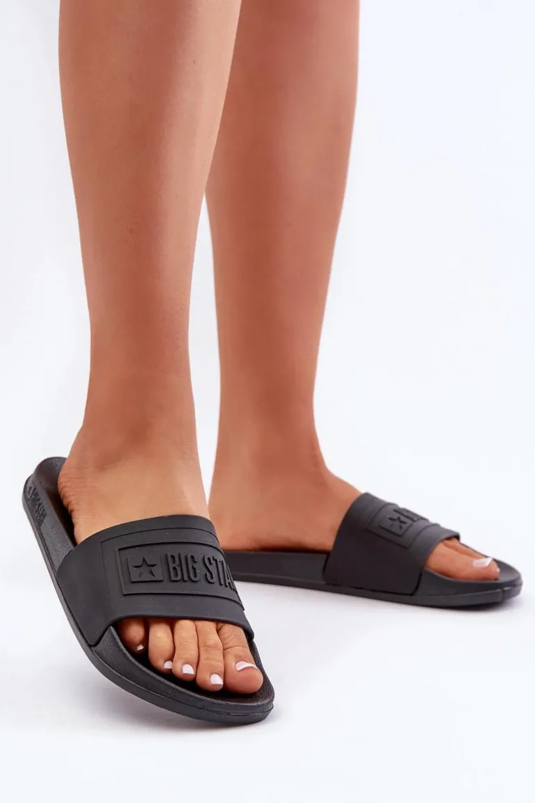 Lekkie Klapki Damskie Big Star OO274044 Czarne