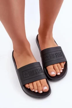Lekkie Klapki Damskie Big Star OO274044 Czarne