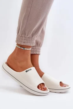 Lekkie Klapki Damskie Big Star NN274A043 Białe