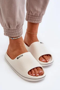 Lekkie Klapki Damskie Big Star NN274A043 Białe