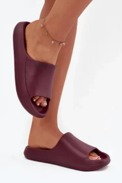 Lekkie Klapki Damskie Big Star SS274422 Bordowe