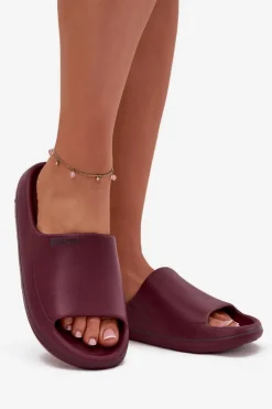 Lekkie Klapki Damskie Big Star SS274422 Bordowe