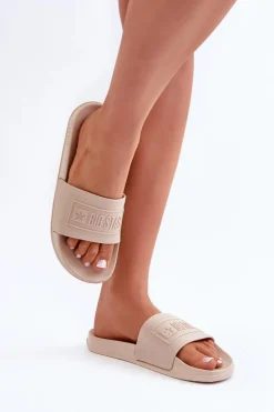 Lekkie Klapki Damskie Big Star OO274035 Beżowe