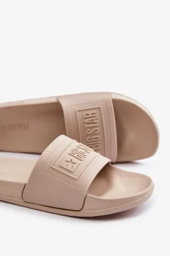 Lekkie Klapki Damskie Big Star OO274035 Beżowe