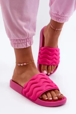 Lekkie Klapki Damskie Na Basen Fuksja Beliordia