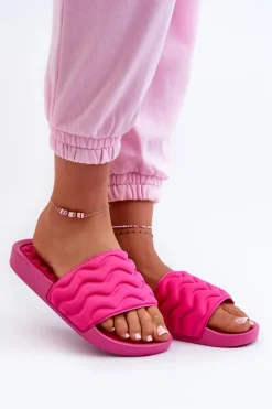 Lekkie Klapki Damskie Na Basen Fuksja Beliordia