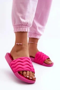 Lekkie Klapki Damskie Na Basen Fuksja Beliordia