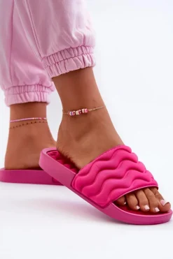 Lekkie Klapki Damskie Na Basen Fuksja Beliordia