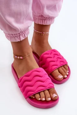 Lekkie Klapki Damskie Na Basen Fuksja Beliordia