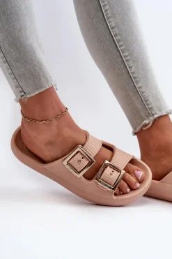 Lekkie Klapki Damskie ZAXY LL285087 Beżowe