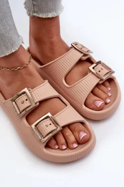 Lekkie Klapki Damskie ZAXY LL285087 Beżowe