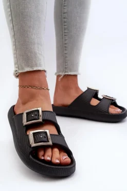 Lekkie Klapki Damskie ZAXY LL285088 Czarne