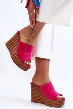 Lekkie Klapki Na Masywnej Platformie Fuksja Good Vibe