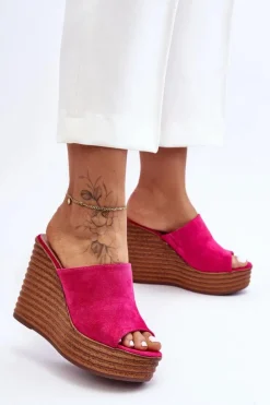 Lekkie Klapki Na Masywnej Platformie Fuksja Good Vibe