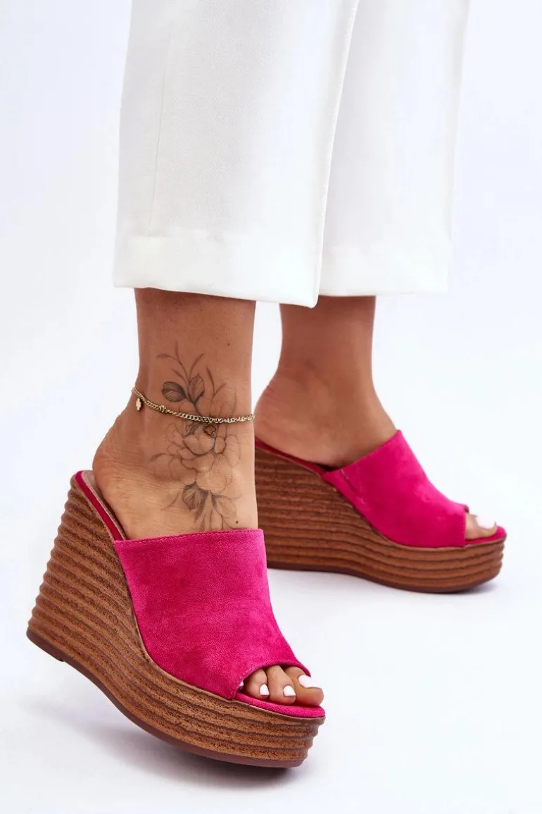 Lekkie Klapki Na Masywnej Platformie Fuksja Good Vibe