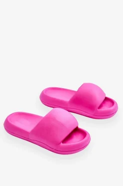 Lekkie Piankowe Damskie Klapki Na Platformie Fuksja Milton