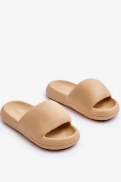 Lekkie Piankowe Damskie Klapki Na Platformie Khaki Milton