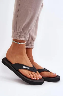 Lekkie Piankowe Japonki Klapki Damskie Big Star NN274A718 Czarne