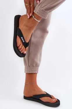 Lekkie Piankowe Japonki Klapki Damskie Big Star NN274A718 Czarne