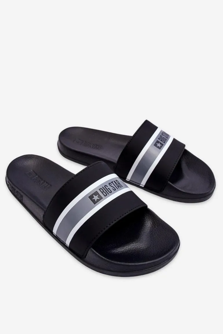 Lekkie Piankowe Klapki Big Star JJ274648 Czarne