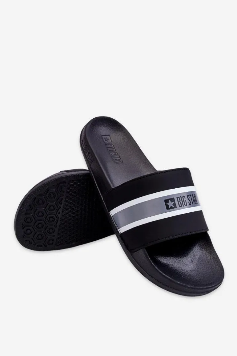 Lekkie Piankowe Klapki Big Star JJ274648 Czarne