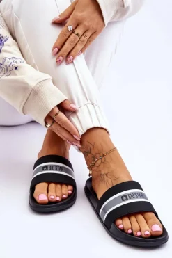 Lekkie Piankowe Klapki Big Star JJ274648 Czarne