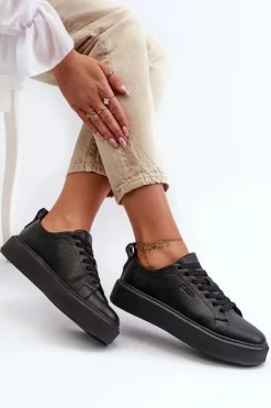 Lekkie Sneakersy Damskie Big Star NN274320 Memory Foam System Czarne