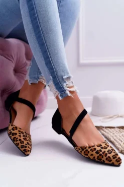 Lu Boo Baleriny W Szpic Zamsz Leopard Carana