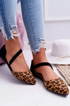 Lu Boo Baleriny W Szpic Zamsz Leopard Carana