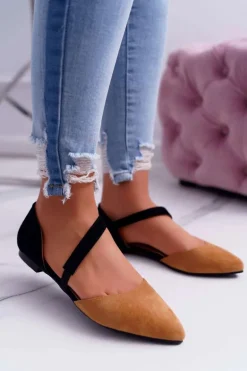 Lu Boo Baleriny W Szpic Zamsz Camel Carana