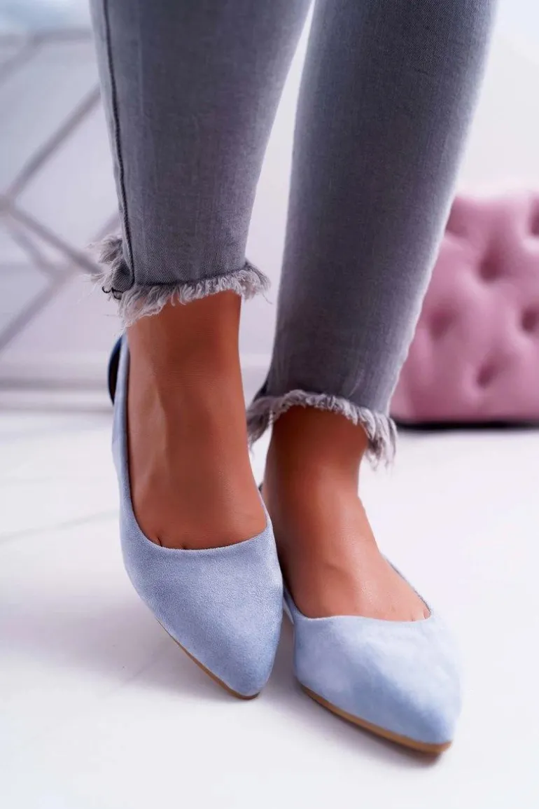 Lu Boo Baleriny W Szpic Zamsz Błękitne Better