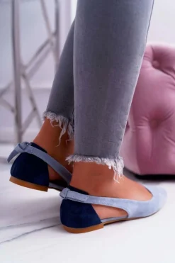 Lu Boo Baleriny W Szpic Zamsz Błękitne Better