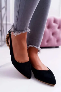 Lu Boo Baleriny W Szpic Zamsz Czarne Better