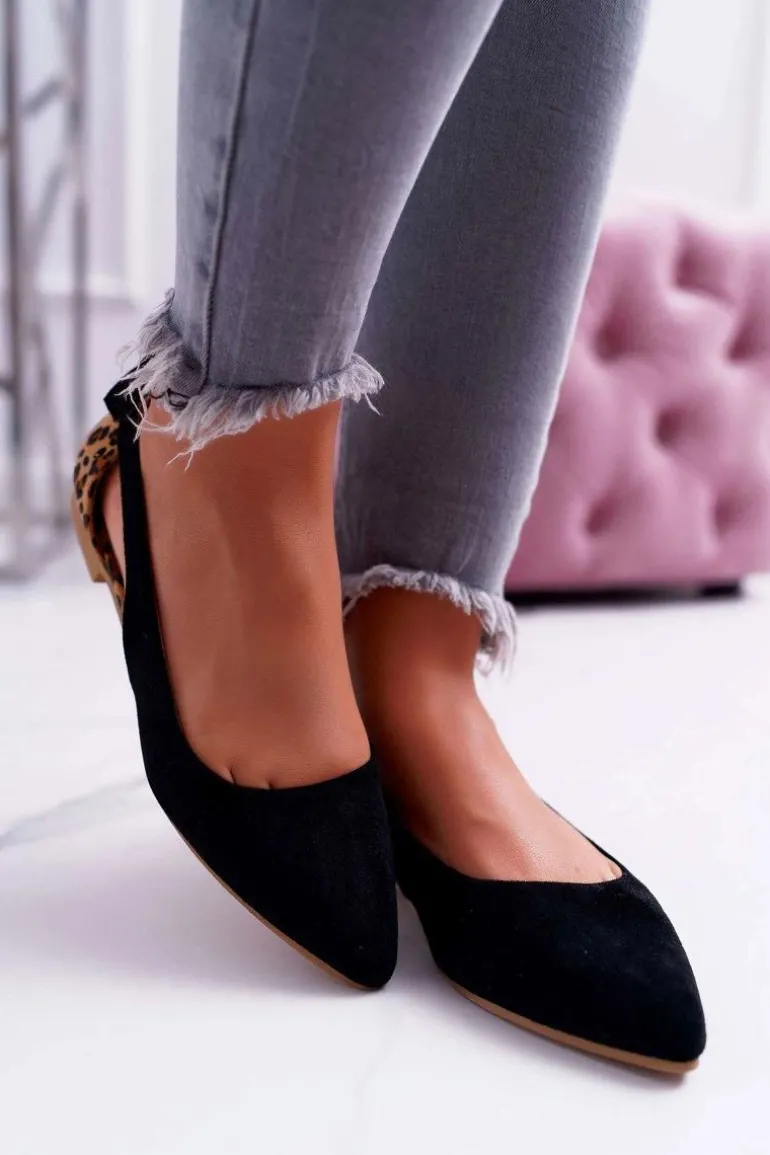 Lu Boo Baleriny W Szpic Zamsz Czarne Better