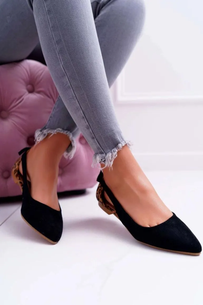 Lu Boo Baleriny W Szpic Zamsz Czarne Better