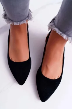 Lu Boo Baleriny W Szpic Zamsz Czarne Better