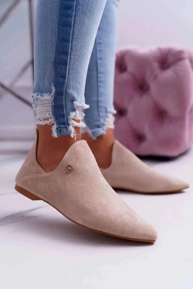 Lu Boo Botki Z Wycięciami Beżowe Chelsea