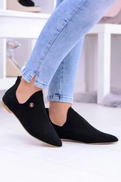 Lu Boo Czarne Botki Z Wycięciami Zamek Chelsea