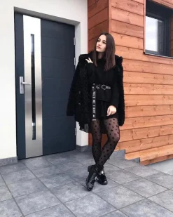 Lu Boo Czarne Lakierowane Botki Z Wycięciami Rock Girl