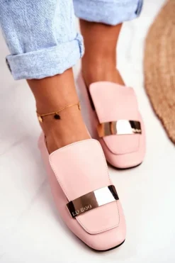 Lu Boo Damskie Lordsy Różowe Złota Blaszka Harlem