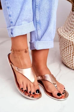 Lu Boo Metaliczne Japonki Różowe Złoto Miny II gat.