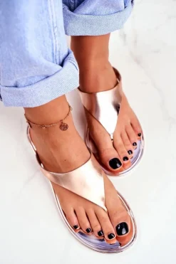 Lu Boo Metaliczne Japonki Różowe Złoto Miny II gat.