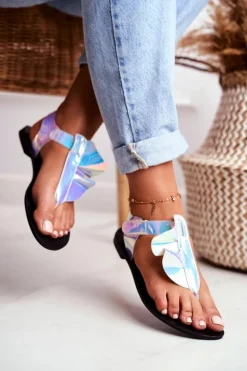 Lu Boo Sandałki Odblaskowe Japonki Na Rzepy Lottie