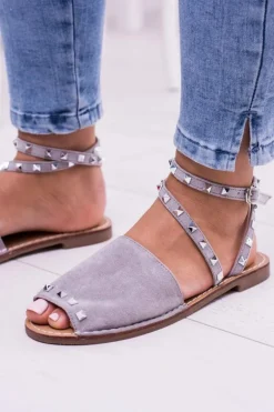 Lu Boo Szare Stylowe Sandały Pari