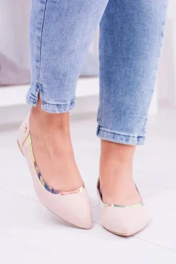 Lu Boo Transparentne Holograficzne Balerinki w Szpic Róż Lison