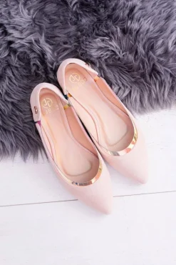 Lu Boo Transparentne Holograficzne Balerinki w Szpic Róż Lison