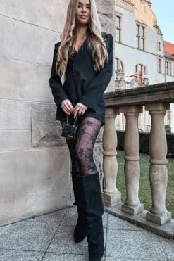 Marszczone Kozaki Na Szpilce Z Eko Zamszu Ocieplane Czarne Mavella