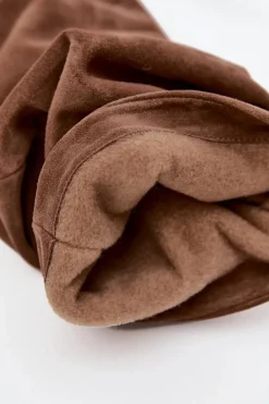 Marszczone Kozaki Z Naturalnego Zamszu Na Słupku Ocieplane Zazoo 4228 Jasnobrązowe